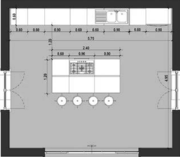 Kitchens 3 cucina con isola